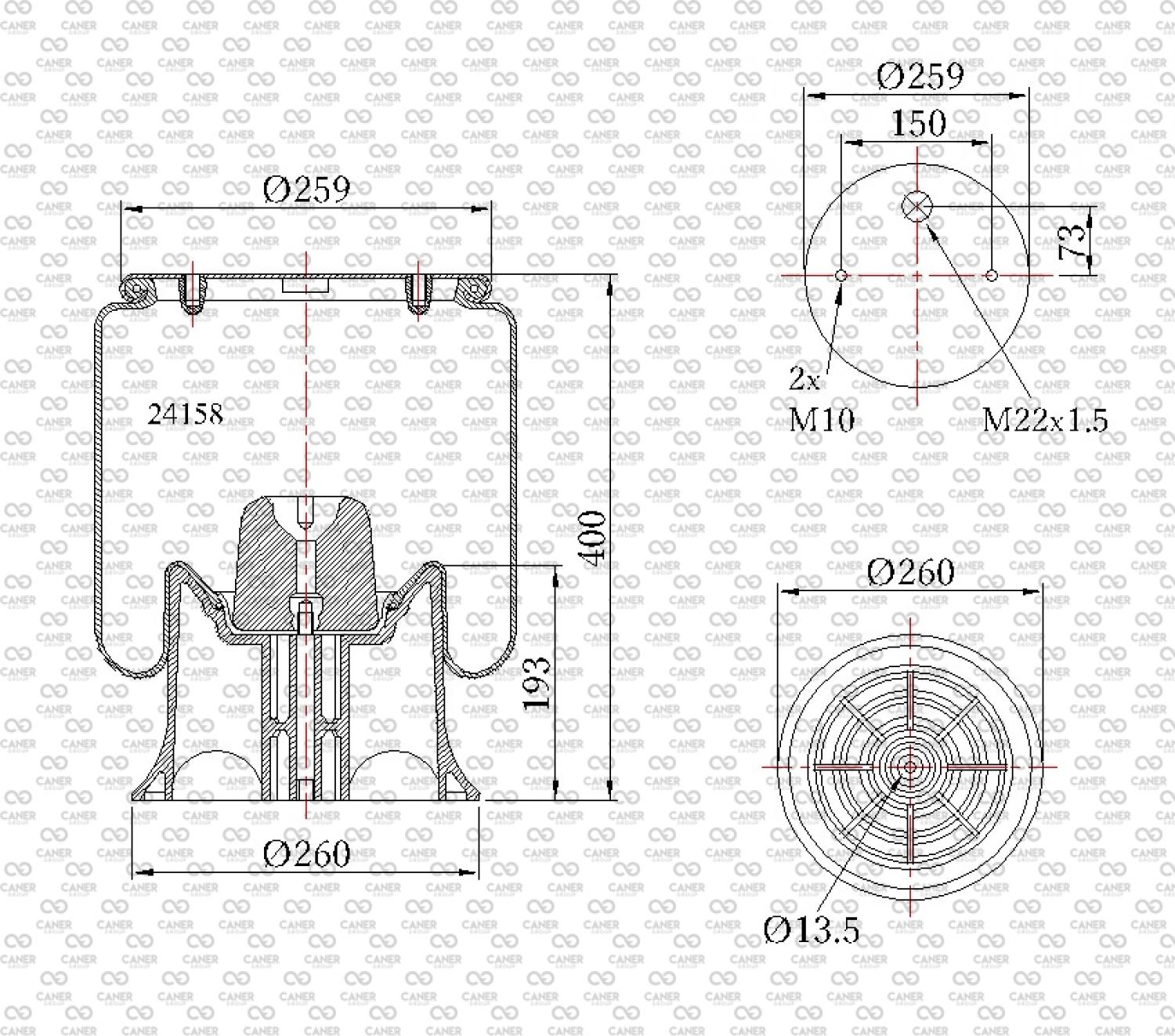 24158 KPP03 US; SCHMITS DORSE KÖRÜĞÜ KOMPLE     